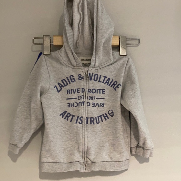 Zadig & Voltaire Other - ZADIG & VOLTAIRE Gray hooded cardigan Size 2